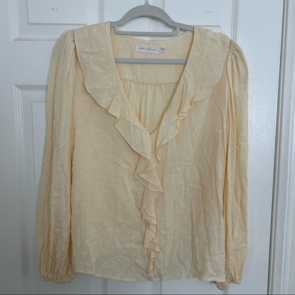 ALL IN FAVOR Cream Blouse